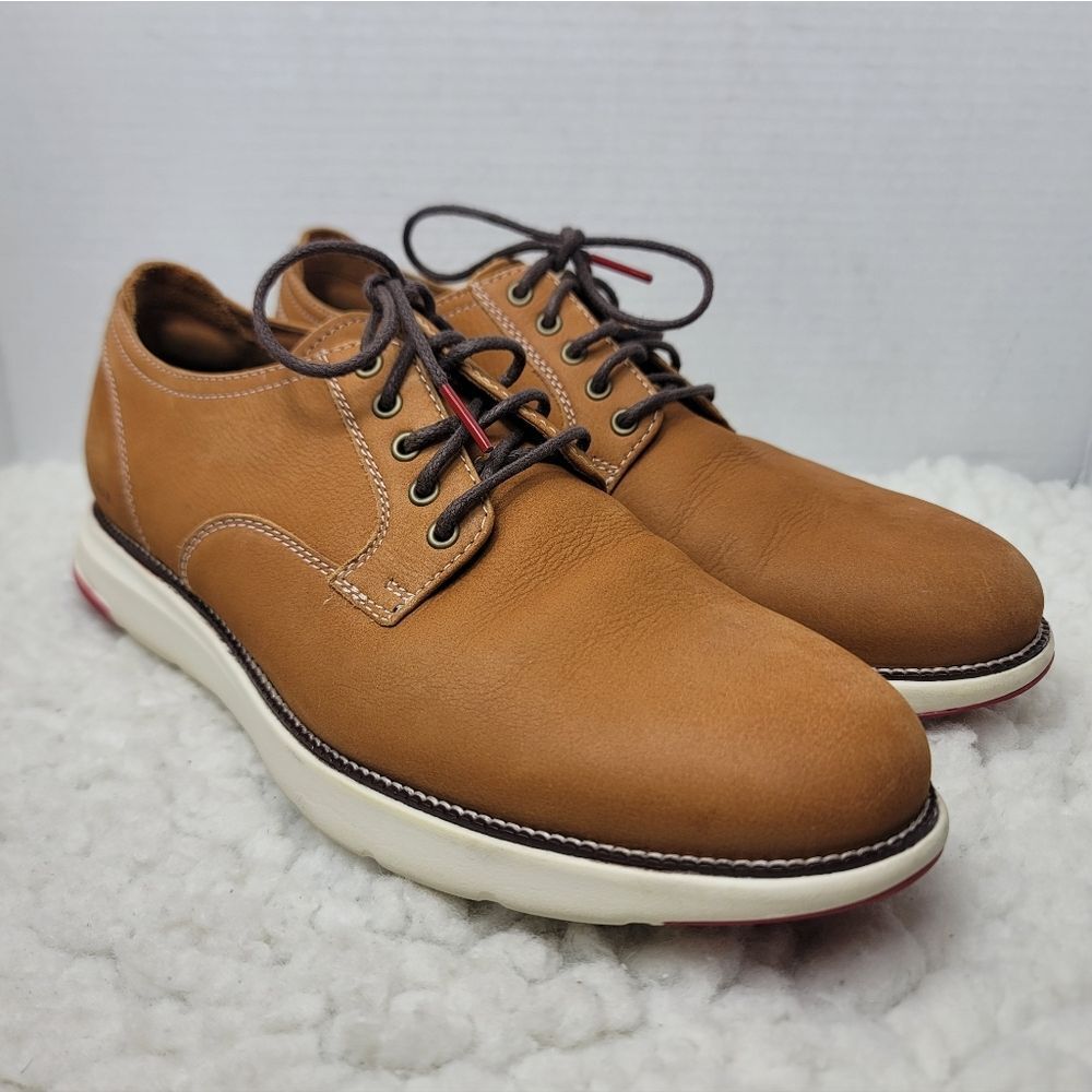 Cole Haan C33829 Men's Grand Camden Oxford Tan Suede Leather GRAND.ØS Size 8.5 M